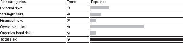 Development and composition of total risk exposure (graphics)